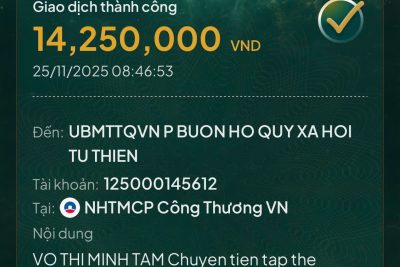 CHUNG TAY HƯỚNG VỀ ĐỒNG BÀO VÙNG LŨ PHÍA ĐÔNG TỈNH ĐẮK LẮK – LAN TỎA TINH THẦN TƯƠNG THÂN TƯƠNG ÁI